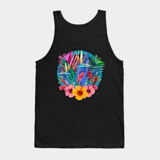 Tropical Bird of Paradise Bouquet Tank Top